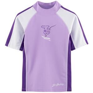 SunBusters Girls 12/18 Month Short Sleeve Rash Guard UPF 50+ Purple Mimosa NWT